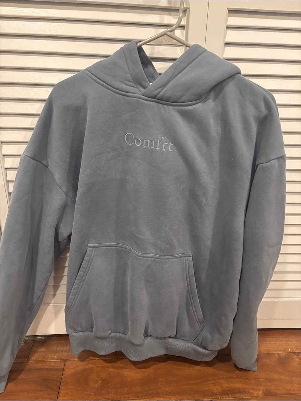 Light Blue Men's Crewneck Hoodie Sweater